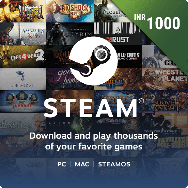 Steam gift card ₹1000