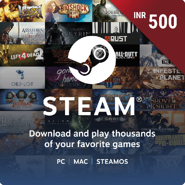 Steam gift card ₹500