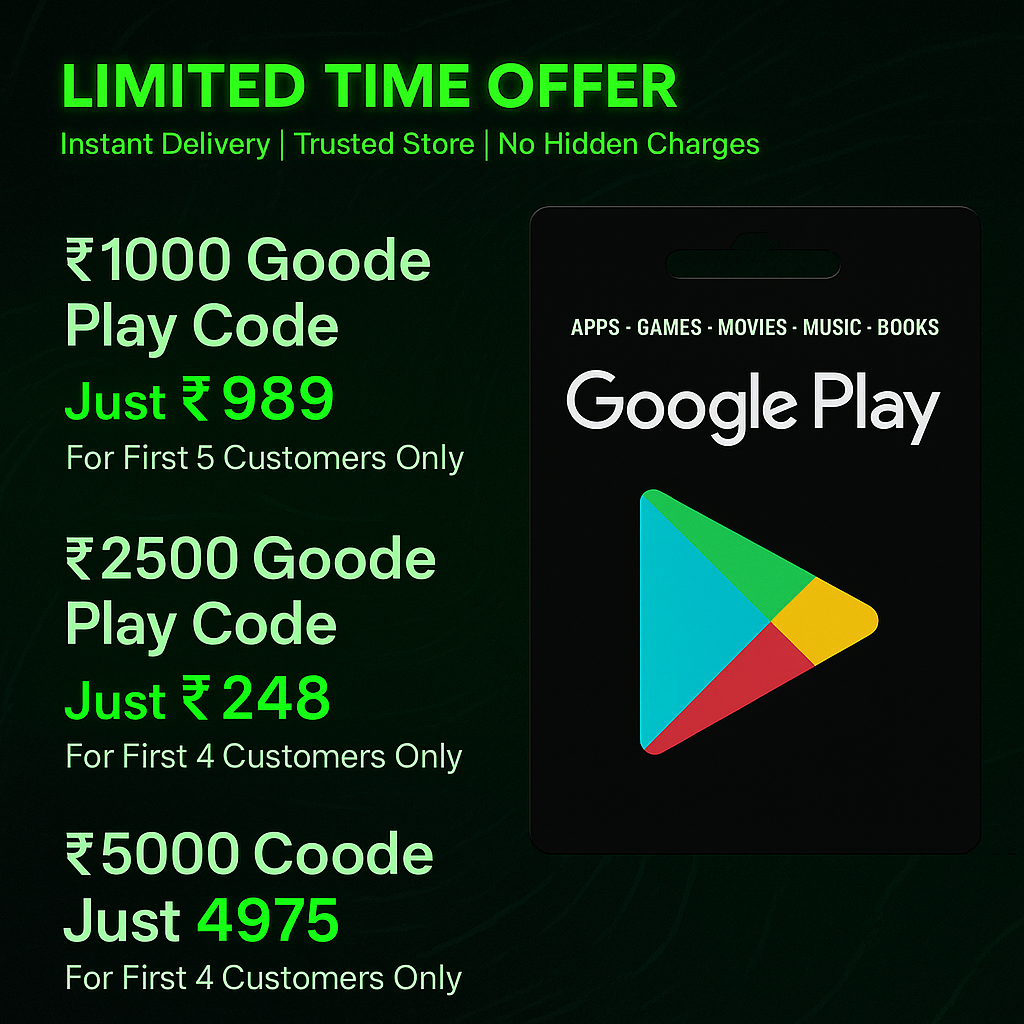 Google play reedem code ₹1000
