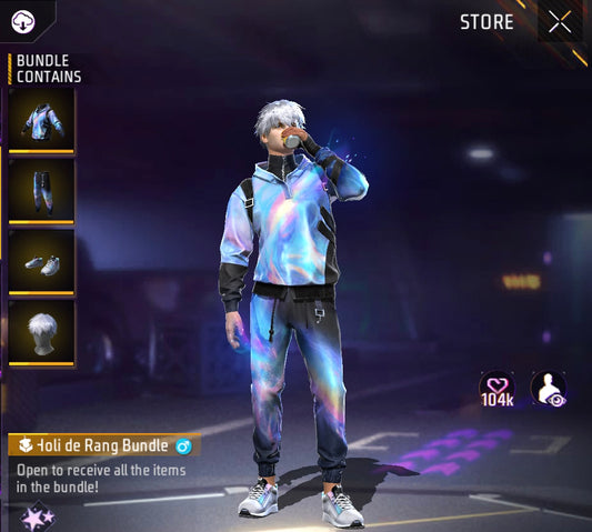 Free fire Holi de rang bundle