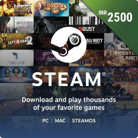 Steam gift card ₹2500