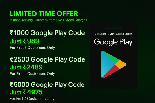 Google play reedem code ₹2500